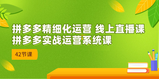 2023年8月新课-拼多多精细化运营 线上直播课：拼多多实战运营系统课-42节-启航188资源站