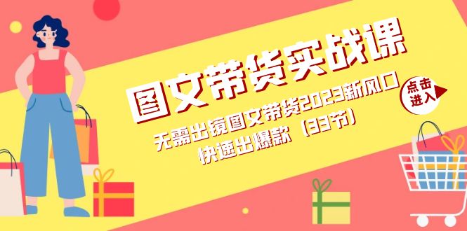 图文带货实战课：无需出镜图文带货2023新风口，快速出爆款（33节）-启航188资源站