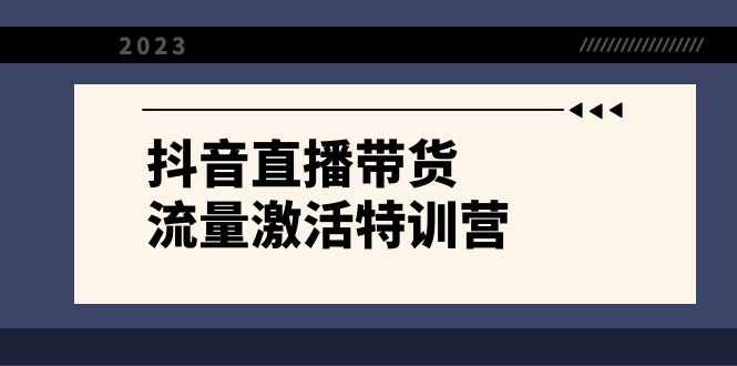 抖音直播带货-流量激活特训营，入行新手小白主播必学（21节课+资料）-启航188资源站