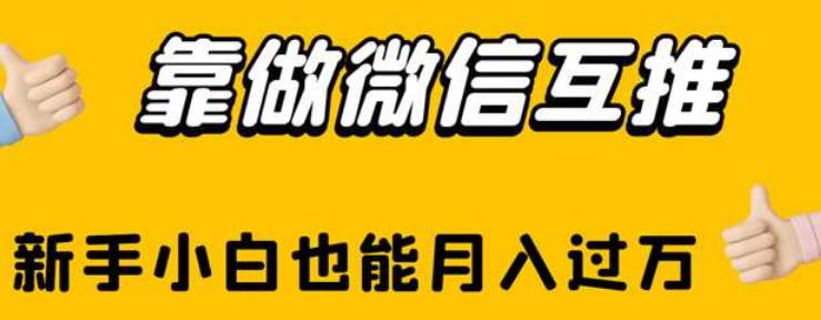 靠做微信互推，新手小白也能月入过万【揭秘】-启航188资源站