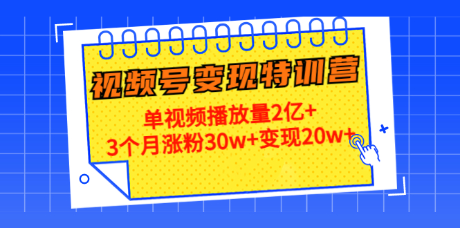 21天视频号变现特训营：单视频播放量2亿+3个月涨粉30w+变现20w+（第14期）-启航188资源站