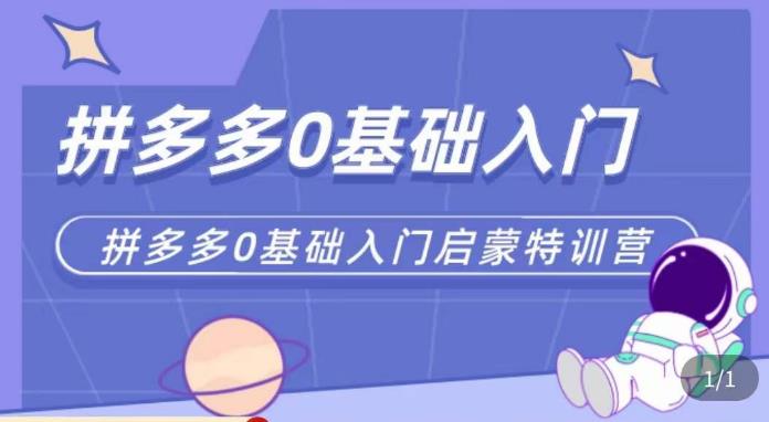 六一电商·拼多多运营0-1实操特训营，拼多多从基础到进阶的可实操玩法-启航188资源站