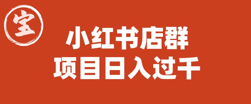 宝哥小红书店群项目，日入过千（图文教程）【揭秘】-启航188资源站