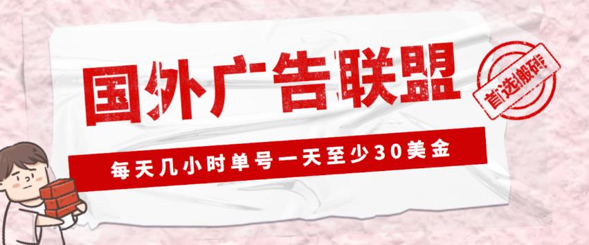 外面收费1980的最新国外LEAD广告联盟搬砖项目，单号一天至少30美金【详细玩法教程】-启航188资源站