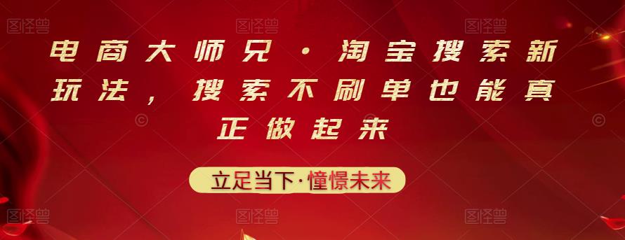 电商大师兄·淘宝搜索新玩法，搜索不刷单也能真正做起来-启航188资源站