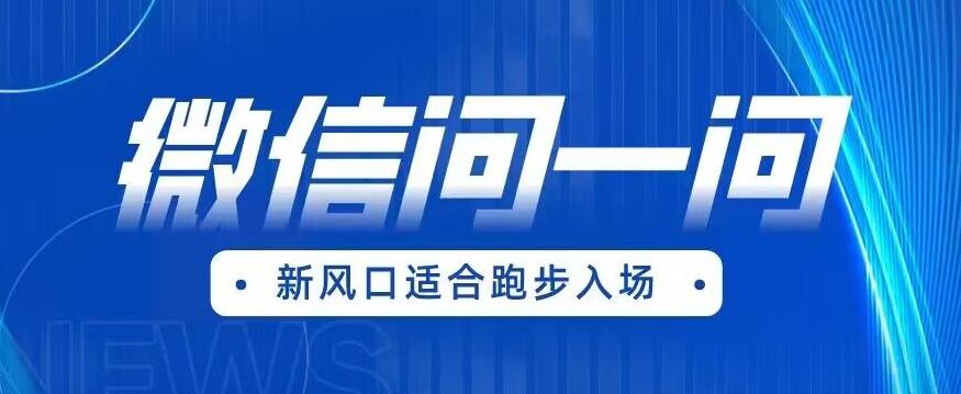 全网首发微信问一问新风口变现项目（价值1999元）【揭秘】-启航188资源站