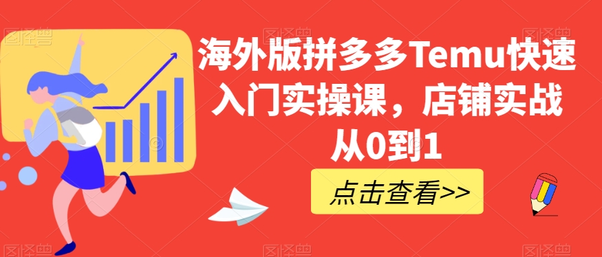 海外版拼多多Temu快速入门实操课，店铺实战从0到1-启航188资源站