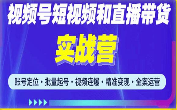 2023最新微信视频号引流和变现全套运营实战课程，小白也能玩转视频号短视频和直播运营-启航188资源站