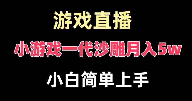 玩小游戏一代沙雕月入5w，爆裂变现，快速拿结果，高级保姆式教学-启航188资源站