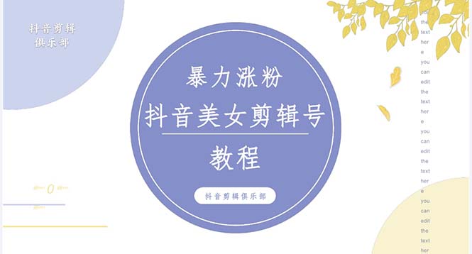 （5109期）抖音快手暴力涨粉美女混剪视频教程 百分百过原创图片教程 附带违规申诉方法-启航188资源站