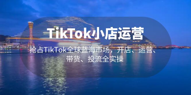 （5200期）TikTok小店运营 抢占TikTok全球蓝海市场，开店、运营、带货、投流全实操-启航188资源站