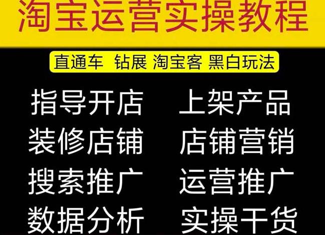 2023淘宝开店教程0基础到高级全套视频网店电商运营培训教学课程-启航188资源站