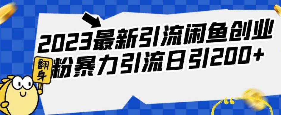 2023最新引流闲鱼创业粉暴力引流日引200+【揭秘】-启航188资源站