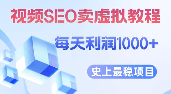 视频SEO出售虚拟产品每天稳定2-5单利润1000+史上最稳定私域变现项目【揭秘】-启航188资源站