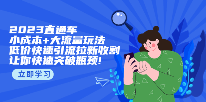 （5471期）2023直通小成本+大流量玩法，低价快速引流拉新收割，让你快速突破瓶颈!-启航188资源站