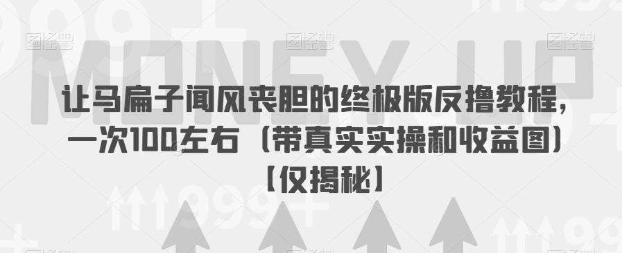 让马扁子闻风丧胆的终极版反撸教程，一次100左右（带真实实操和收益图）【仅揭秘】-启航188资源站