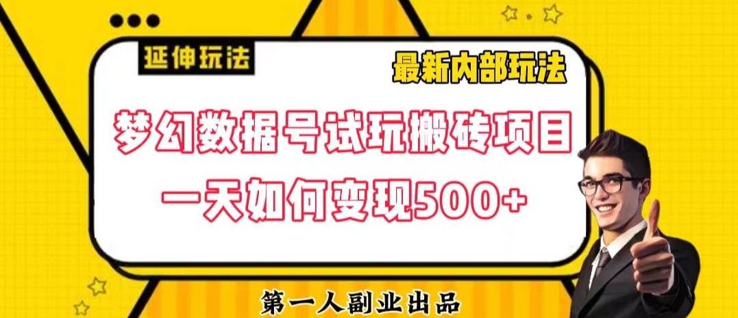 数据号回归玩法游戏试玩搬砖项目再创日入500+【揭秘】-启航188资源站