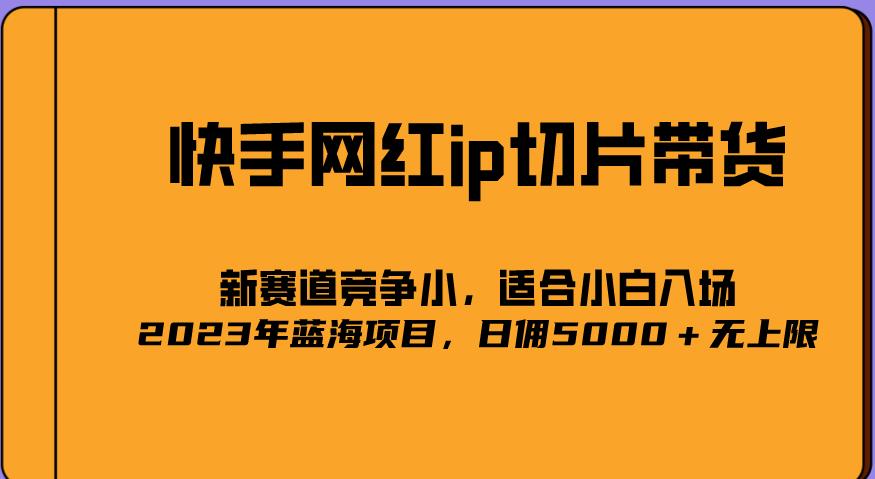 2023爆火的快手网红IP切片，号称日佣5000＋的蓝海项目，二驴的独家授权-启航188资源站