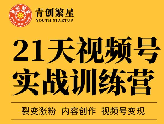 张萌21天视频号实战训练营，裂变涨粉、内容创作、视频号变现 价值298元-启航188资源站