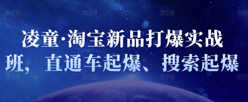 凌童·淘宝新品打爆实战班，直通车起爆、搜索起爆-启航188资源站