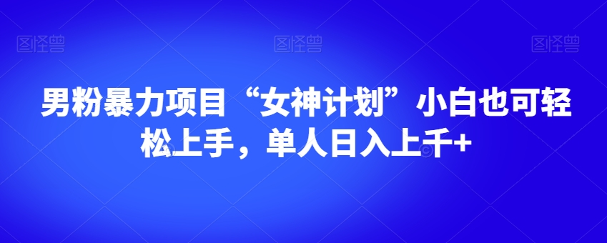 男粉暴力项目“女神计划”小白也可轻松上手，单人日入上千+【揭秘】-启航188资源站