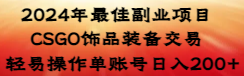 2024年最佳副业项目 CSGO饰品装备交易 轻易操作单账号日入200+-启航188资源站