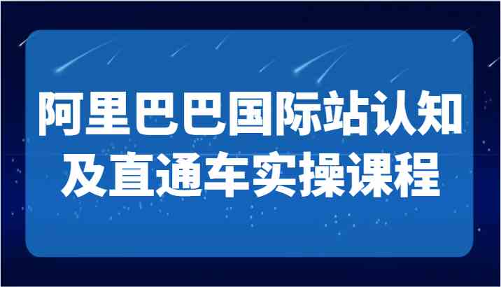 阿里巴巴国际站认知及直通车实操课-国际地产逻辑、国际站运营定位、TOP商家运营思路-启航188资源站