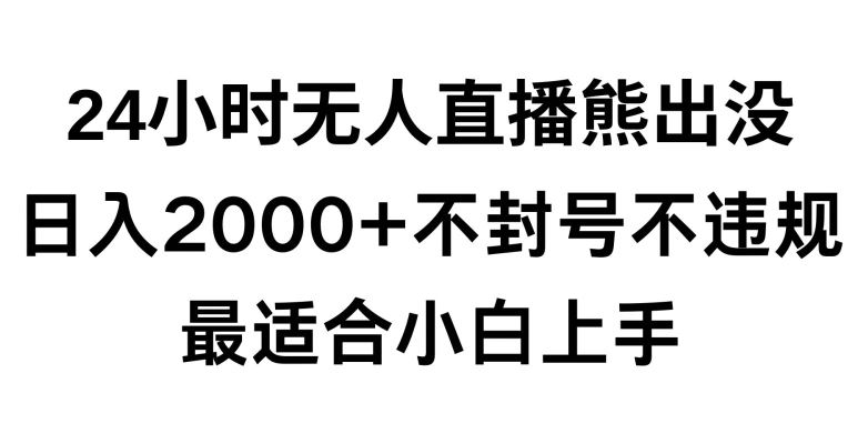 快手24小时无人直播熊出没，不封直播间，不违规，日入2000+，最适合小白上手，保姆式教学【揭秘】-启航188资源站