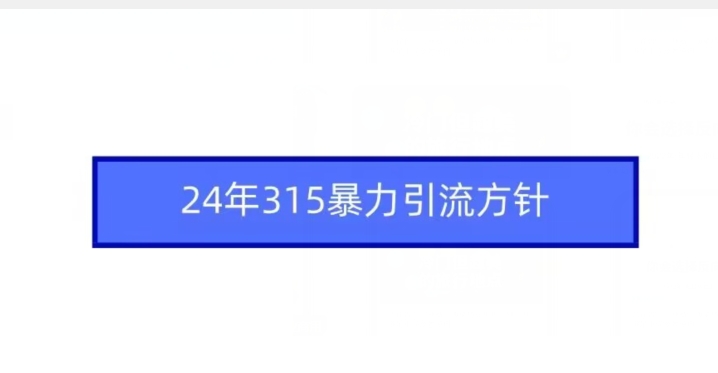 24年315暴力引流方针-启航188资源站