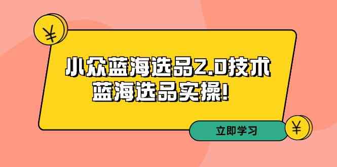 （9189期）拼多多培训第33期：小众蓝海选品2.0技术-蓝海选品实操！-启航188资源站