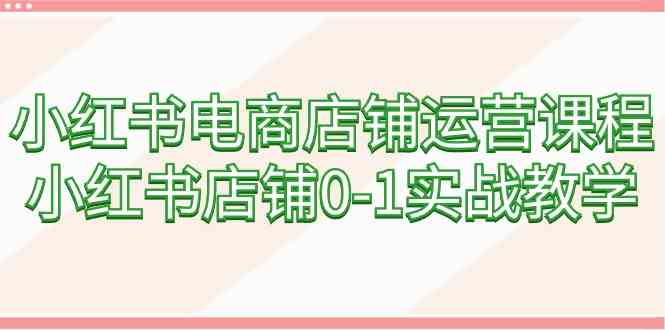 （9249期）小红书电商店铺运营课程，小红书店铺0-1实战教学（60节课）-启航188资源站