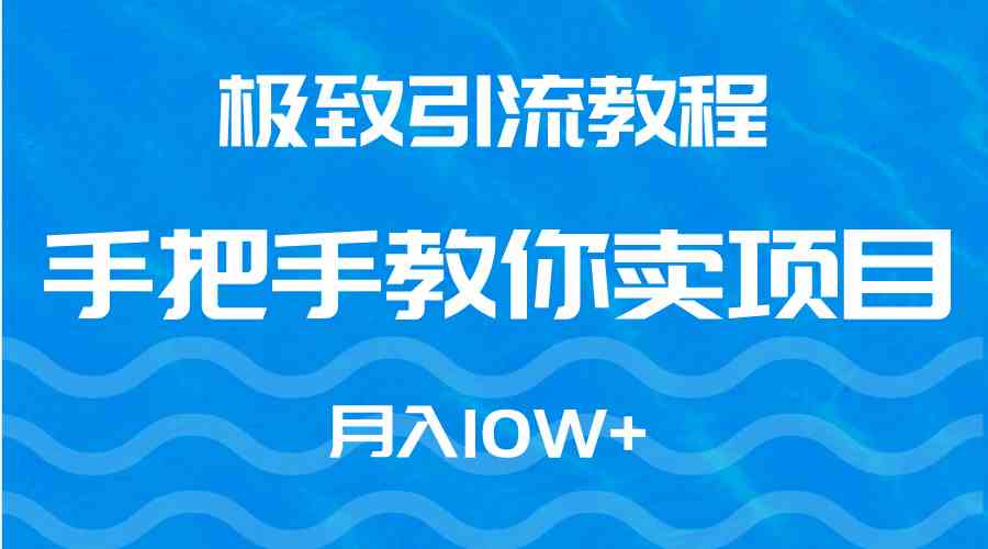 （9265期）极致引流教程，手把手教你卖项目，月入10W+-启航188资源站