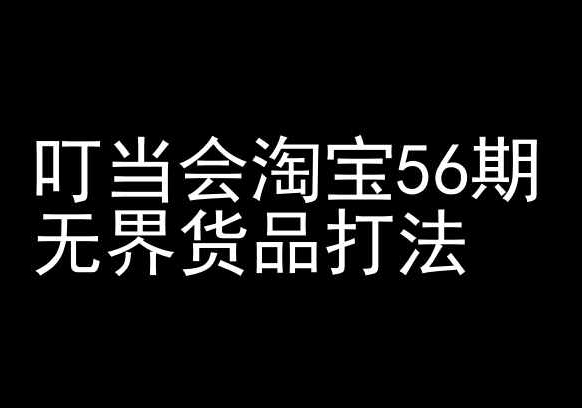 叮当会淘宝56期：无界货品打法-淘宝开店教程-启航188资源站