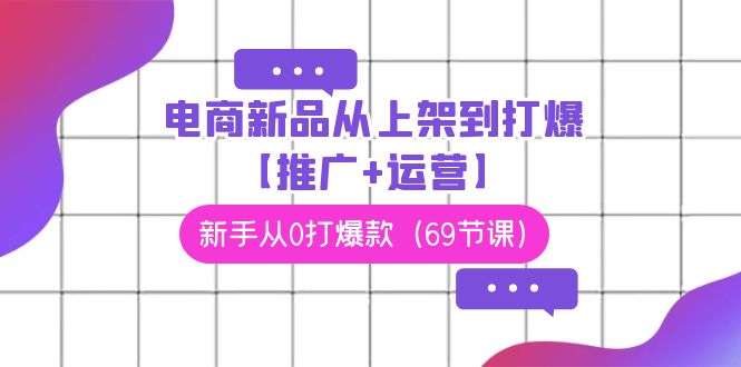 电商新品从上架到打爆【推广+运营】，新手从0打爆款（69节课）-启航188资源站