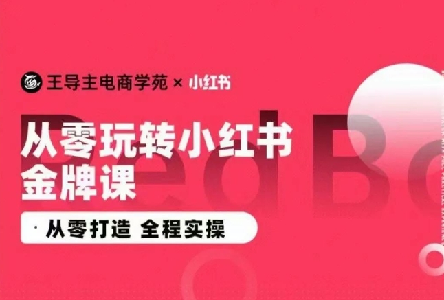 王导主·小红书电商运营实操课，​从零打造  全程实操-启航188资源站