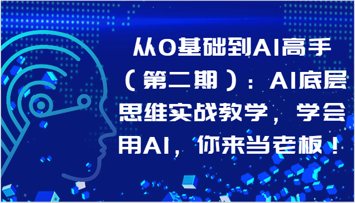 从0基础到AI高手（第二期）：AI底层思维实战教学，学会用AI，你来当老板！-启航188资源站