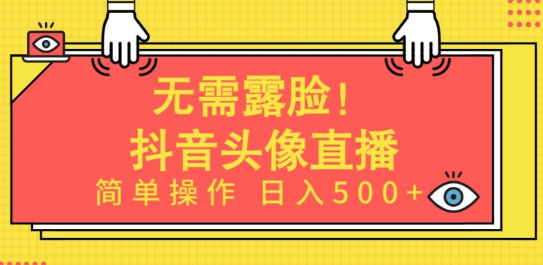 无需露脸，Ai头像直播项目，简单操作日入500+-启航188资源站