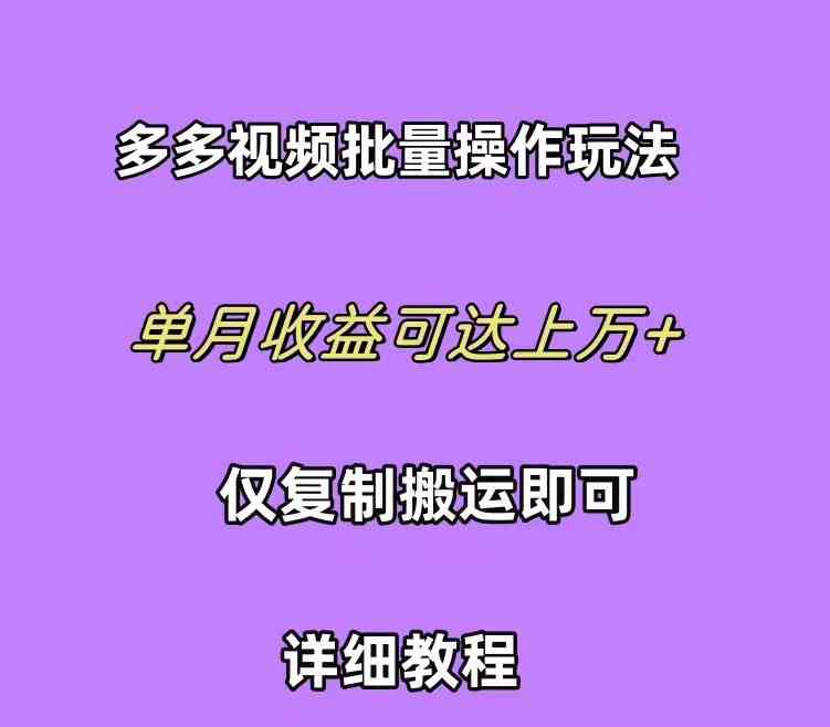 （10029期）拼多多视频带货快速过爆款选品教程 每天轻轻松松赚取三位数佣金 小白必…-启航188资源站