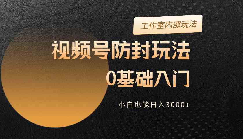 （10107期）2024视频号升级防封玩法，零基础入门，小白也能日入3000+-启航188资源站