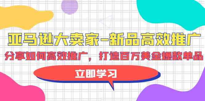 亚马逊大卖家新品高效推广，分享如何高效推广，打造百万美金爆款单品-启航188资源站