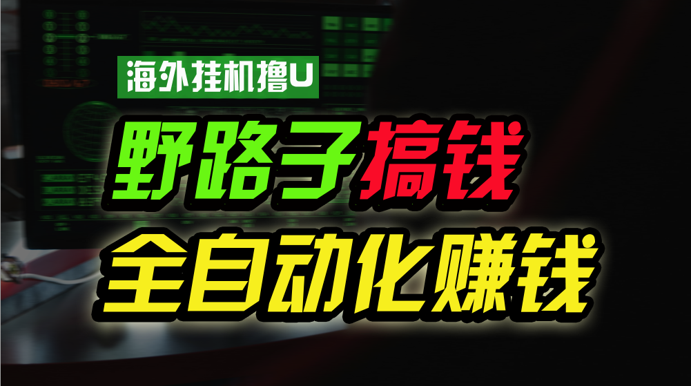 海外挂机撸U新平台，日赚15美元，全程无人值守，可批量放大，工作室内部项目！-启航188资源站