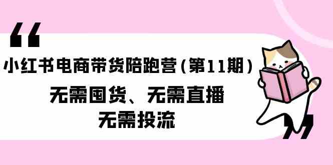 （9996期）小红书电商带货陪跑营(第11期)无需囤货、无需直播、无需投流（送往期10套）-启航188资源站