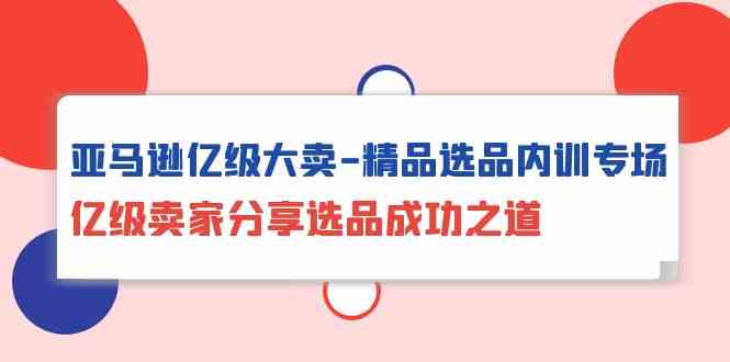 （10034期）亚马逊亿级大卖-精品选品内训专场，亿级卖家分享选品成功之道-启航188资源站