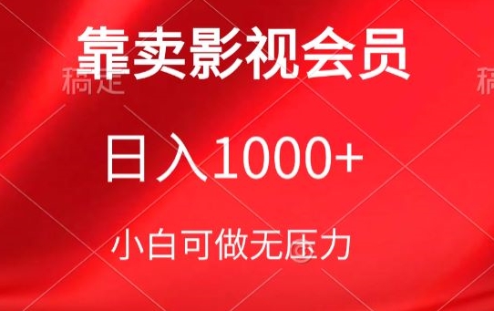 靠卖影视会员，日入1000+，落地保姆级教程，新手可学-启航188资源站