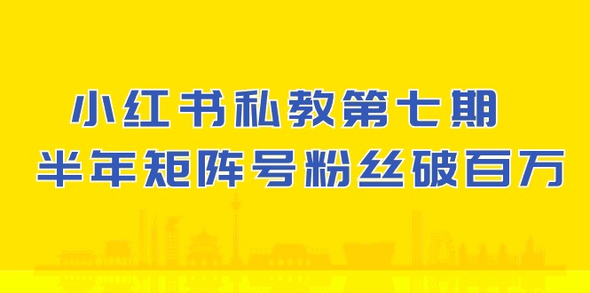 小红书私教第七期，小红书90天涨粉18w，1周涨粉破万 半年矩阵号粉丝破百万-启航188资源站