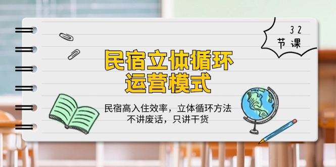 民宿立体循环运营模式：民宿高入住效率，立体循环方法，只讲干货（32节）-启航188资源站