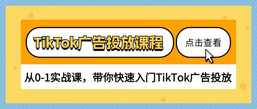 TikTok广告投放课程，从0-1实战课，带你快速入门TikTok广告投放（30节课）-启航188资源站