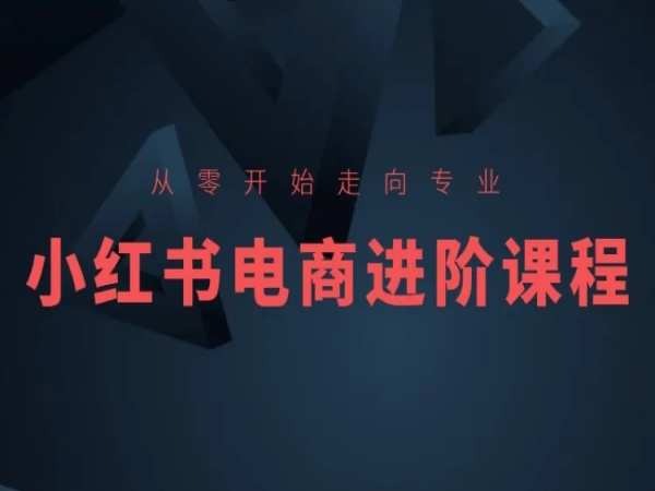 从零开始走向专业，小红书电商进阶课程-启航188资源站