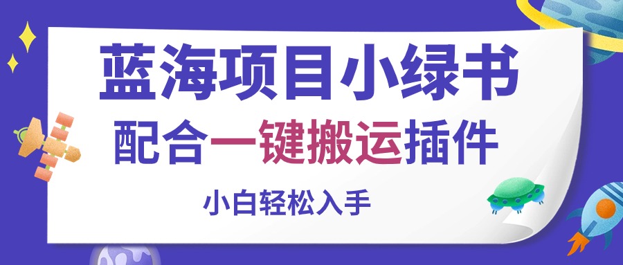 （10841期）蓝海项目小绿书，配合一键搬运插件，小白轻松入手-启航188资源站