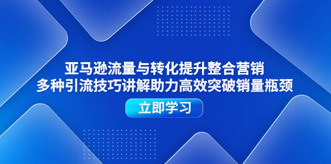 （11335期）亚马逊流量与转化提升整合营销，多种引流技巧讲解助力高效突破销量瓶颈-启航188资源站